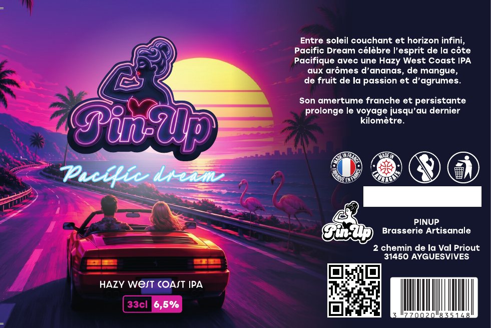 Étiquette Pin-Up Pacific Dream